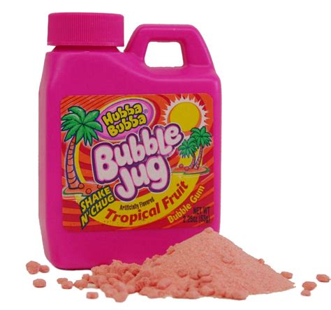 Bubble jug powder gum